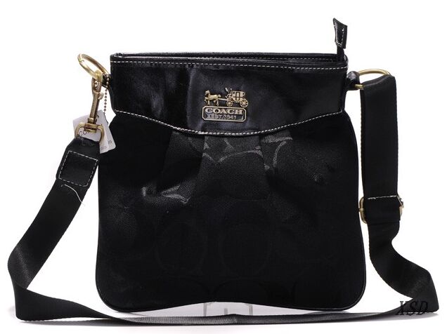 Coach Logo C Monogram Small Black Crossbody Bags EQV - Click Image to Close